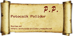 Potocsik Polidor névjegykártya